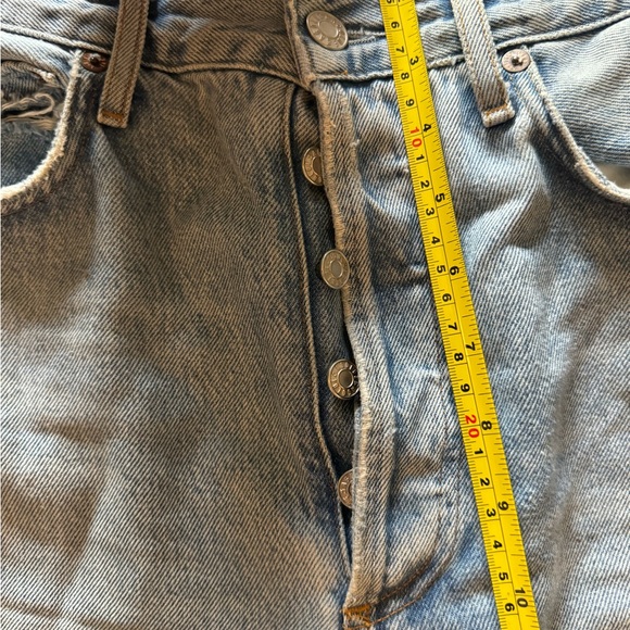 Agolde size 26 high rise ripped jeans 100% cotton - Picture 2 of 7